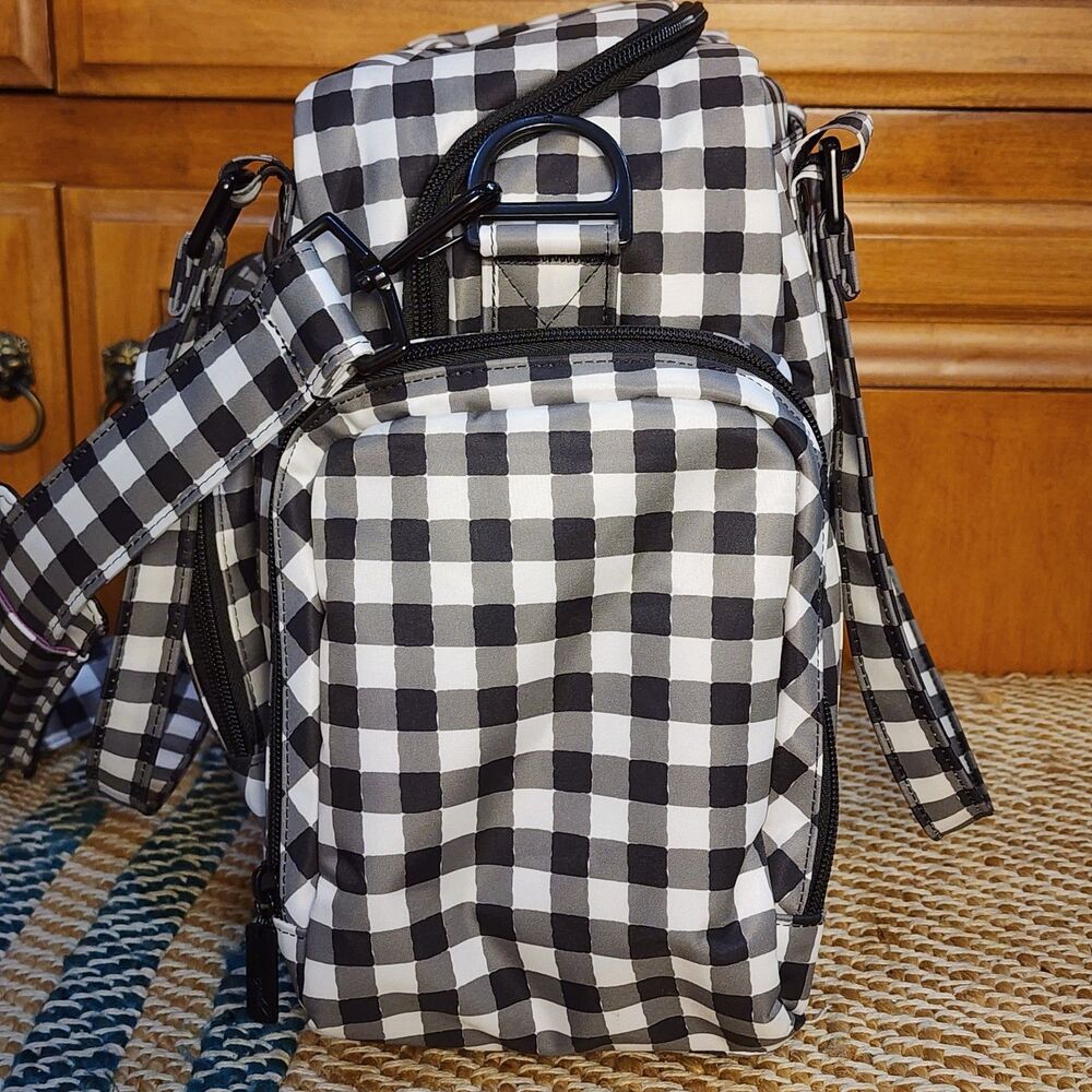 Ju-Ju-Be Gingham Style Be Supplied Pumping Diaper Bag Complete EUC - Picture 12 of 16